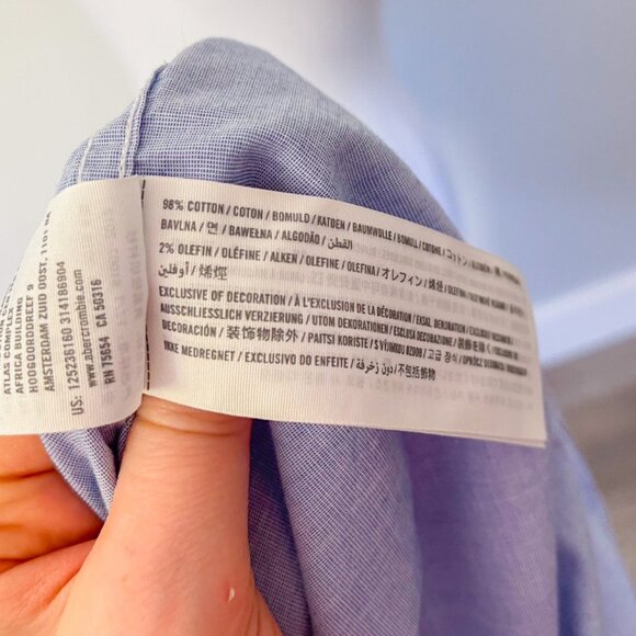 Abercrombie and Fitch Blue Button Down Shirt - Picture 9 of 9
